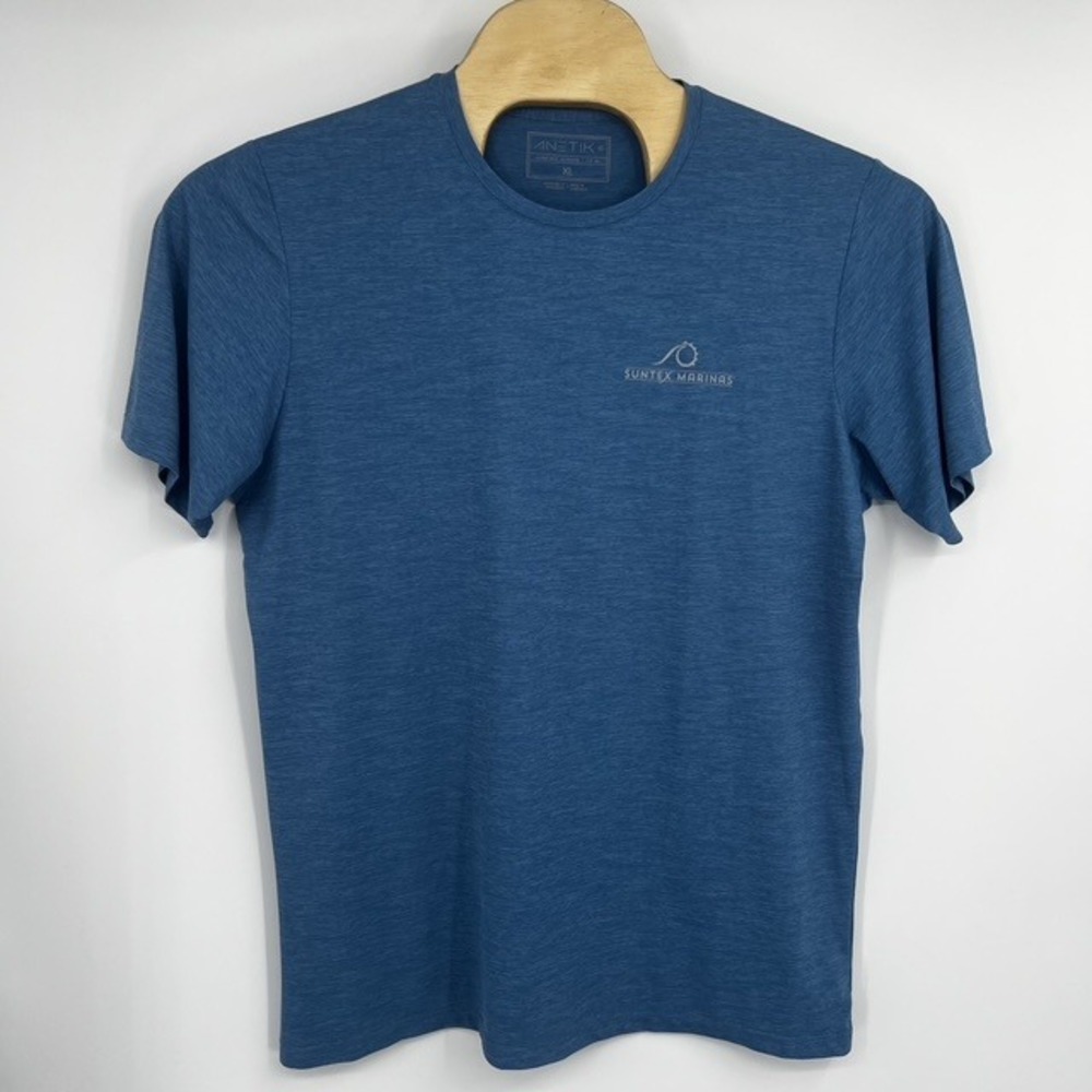 Anetik Men's XL Blue Heather UPF 30+ Performance T-Shirt Suntex Marinas MVLPRS8
